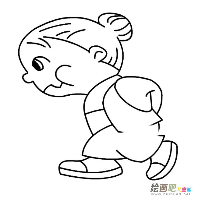 老奶奶人物简笔画步骤图片大全