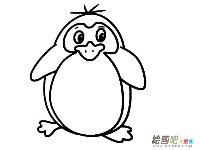 企鹅动物简笔画步骤图片大全