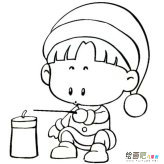 爆竹小男孩人物简笔画步骤图片大全