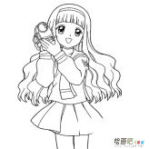 美少女动漫人物简笔画步骤图片大全