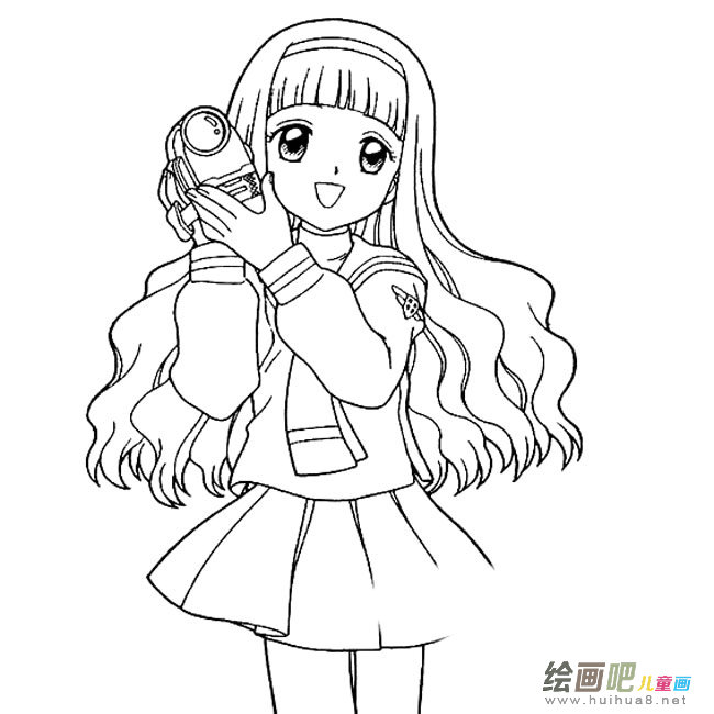 美少女动漫人物简笔画步骤图片大全