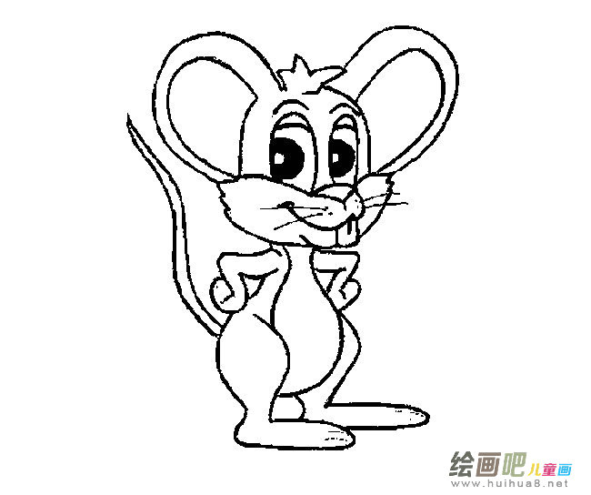 小老鼠动物简笔画步骤图片大全