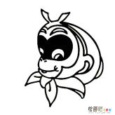 美猴王头像人物简笔画步骤图片大全