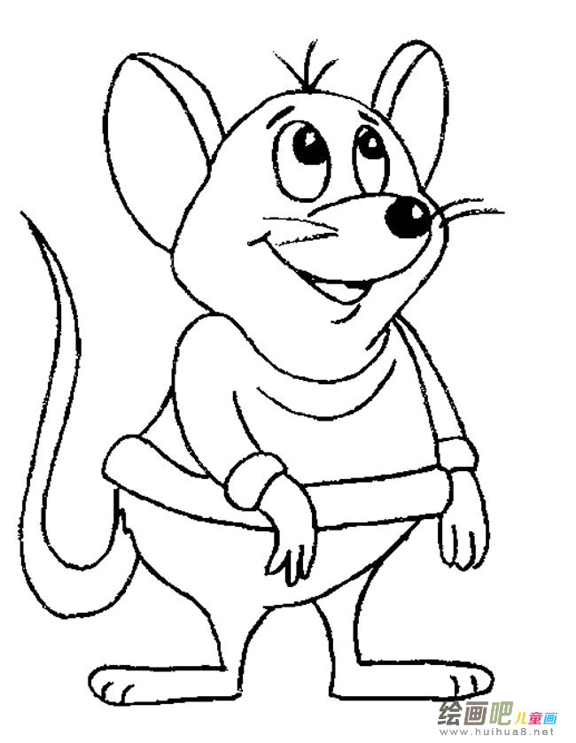 卡通老鼠动物简笔画步骤图片大全