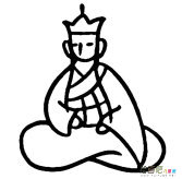 卡通唐僧人物简笔画步骤图片大全