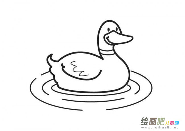 鸭子动物简笔画步骤图片大全