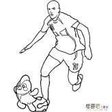 足球运动员人物简笔画步骤图片大全