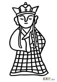 唐僧人物简笔画步骤图片大全