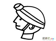 矿工头像人物简笔画步骤图片大全