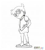 柯南人物简笔画步骤图片大全二