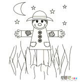 稻草人人物简笔画步骤图片大全