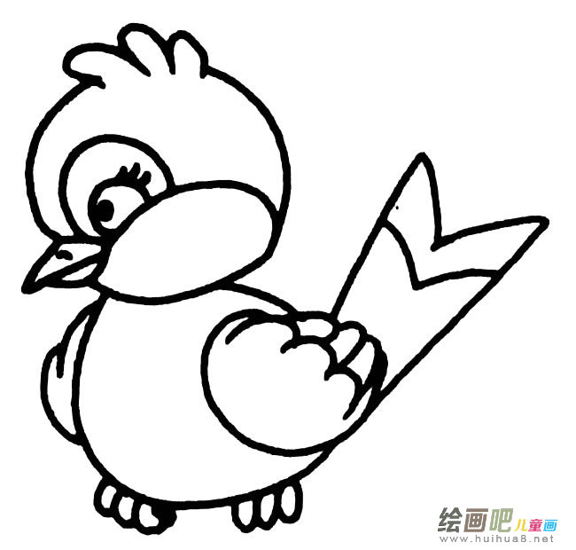 小鸟动物简笔画步骤图片大全
