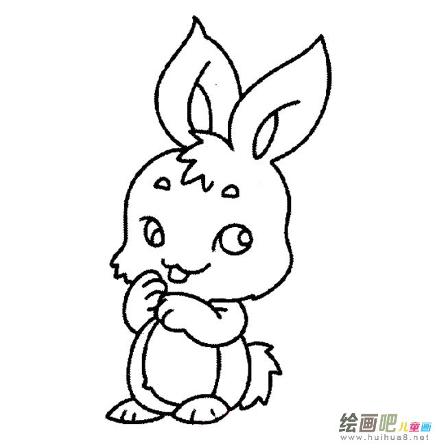 可爱小兔子动物简笔画步骤图片大全