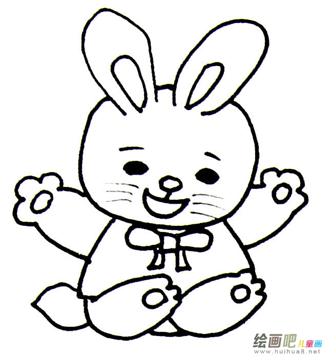 卡通萌兔子动物简笔画步骤图片大全