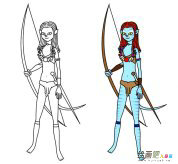 阿凡达人物简笔画步骤图片大全