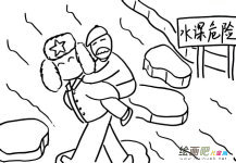 雷锋人物简笔画步骤图片大全