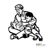 雷锋教学人物简笔画步骤图片大全