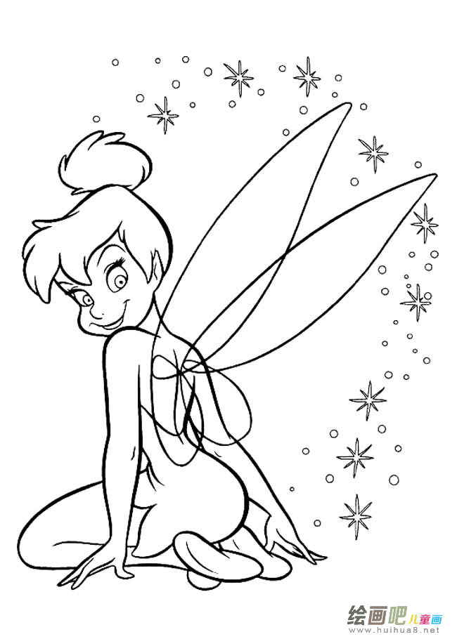 美丽天使人物简笔画步骤图片大全