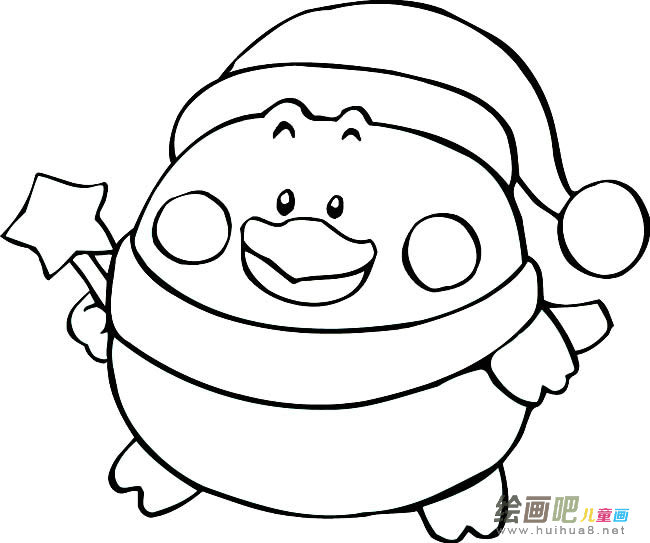 卡通圣诞老人人物简笔画步骤图片大全