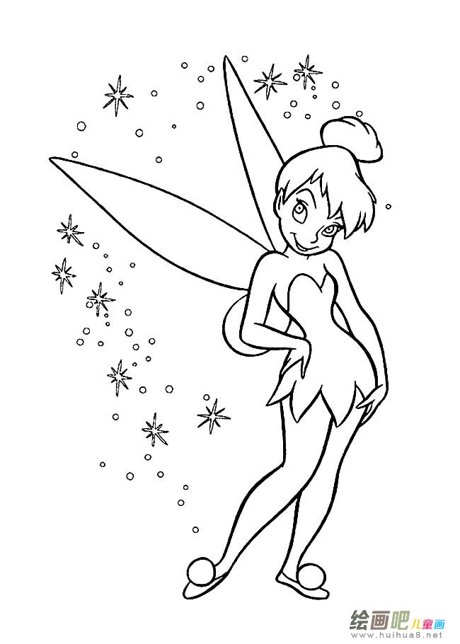 美丽天使人物简笔画步骤图片大全