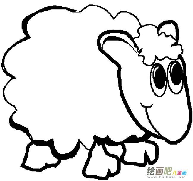 绵羊动物简笔画步骤图片大全