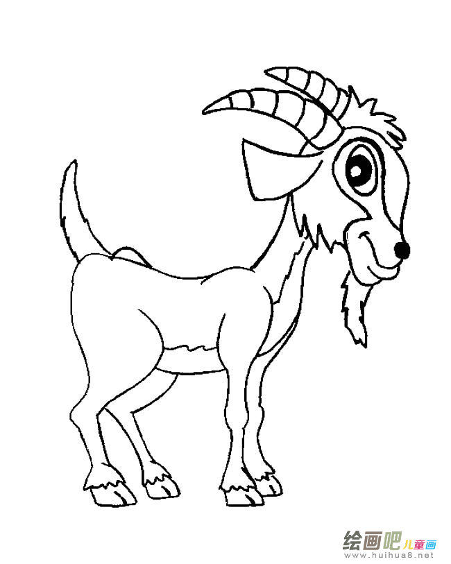 老山羊动物简笔画步骤图片大全
