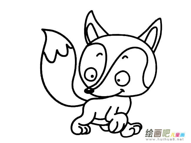 小狐狸动物简笔画步骤图片大全