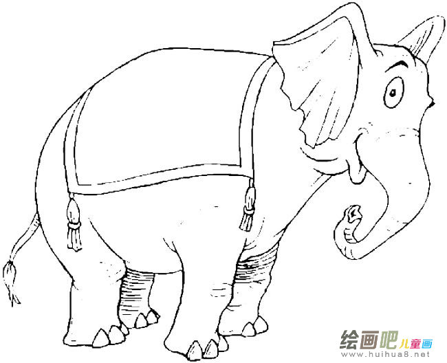 大象动物简笔画步骤图片大全