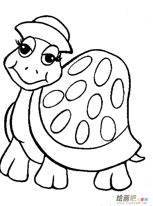 乌龟动物简笔画步骤图片大全