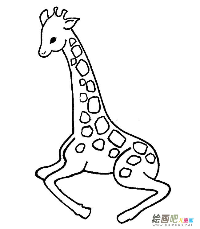 长颈鹿动物简笔画步骤图片大全三