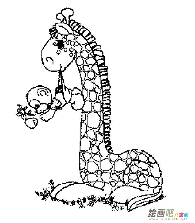 长颈鹿动物简笔画步骤图片大全