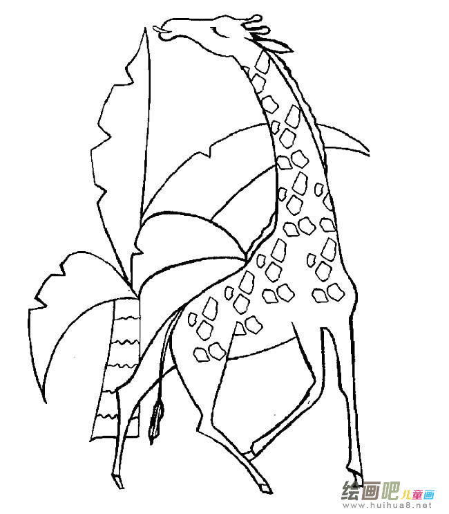 长颈鹿动物简笔画步骤图片大全八