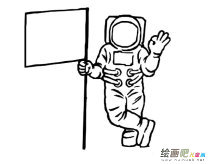 宇航员人物简笔画步骤图片大全