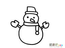 雪人人物简笔画步骤图片大全
