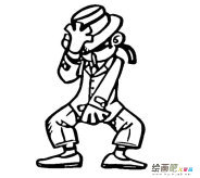 杰克逊人物简笔画步骤图片大全