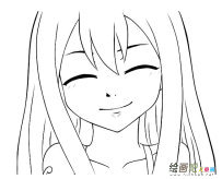 美少女头像人物简笔画步骤图片大全