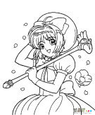 百变小樱人物简笔画步骤图片大全