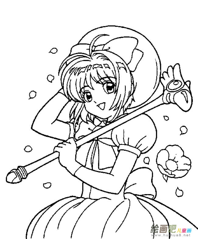 百变小樱人物简笔画步骤图片大全