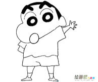 蜡笔小新人物简笔画步骤图片大全