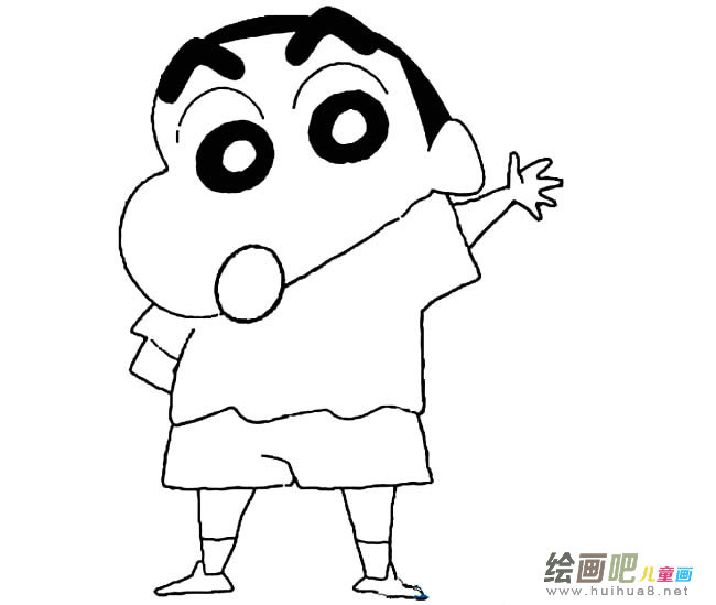 蜡笔小新人物简笔画步骤图片大全