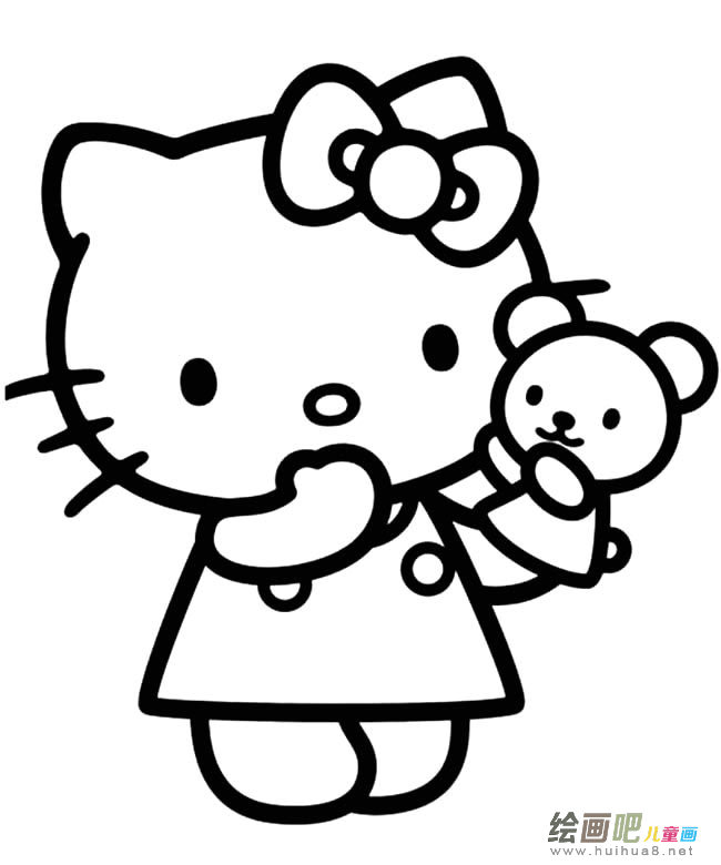 凯蒂猫动物简笔画步骤图片大全