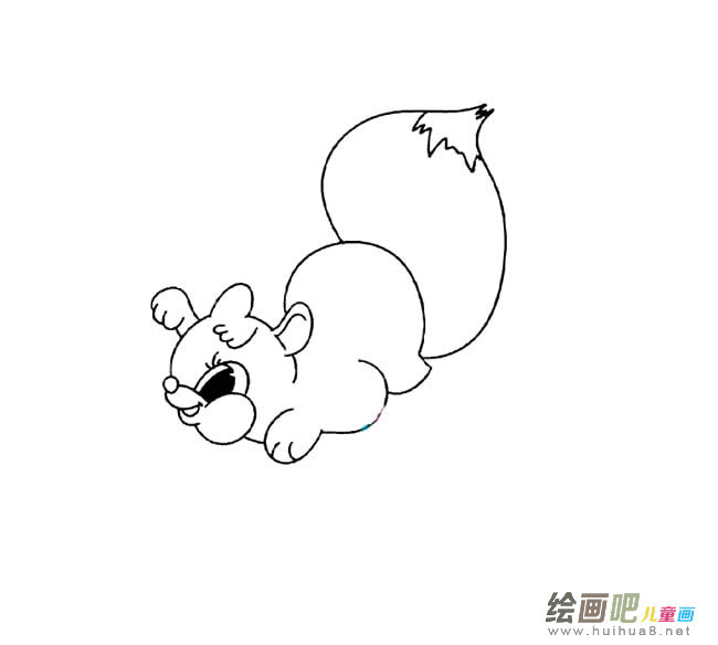 小松鼠动物简笔画步骤图片大全
