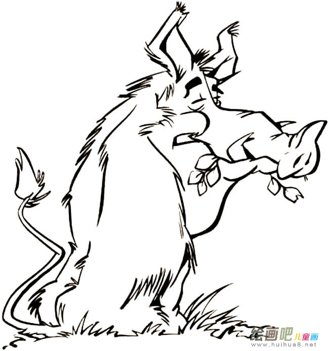 野猪动物简笔画步骤图片大全