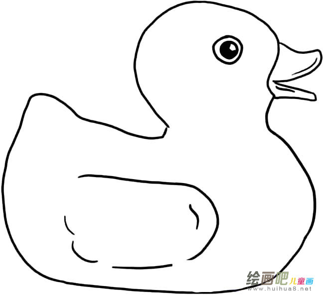 大黄鸭动物简笔画步骤图片大全