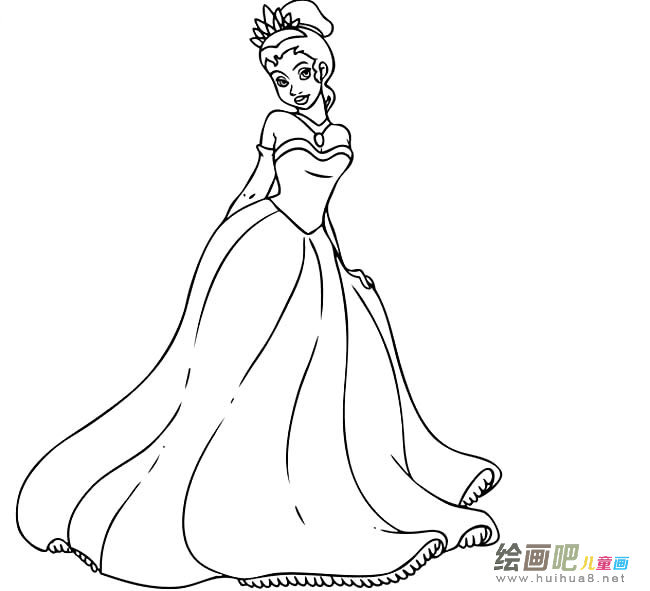 公主人物简笔画步骤图片大全