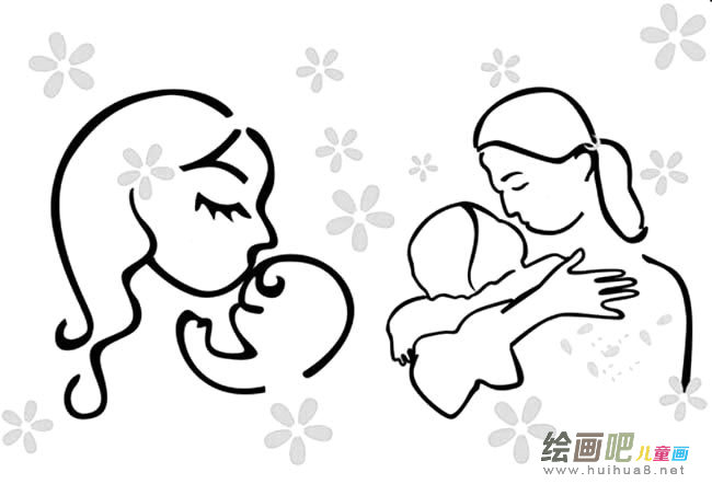 母亲节母亲人物简笔画步骤图片大全