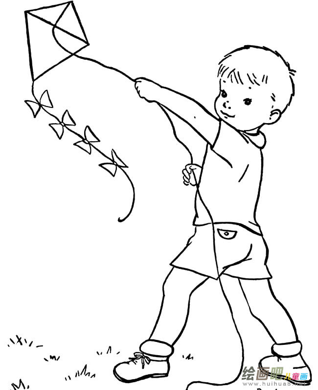 小男孩人物简笔画步骤图片大全