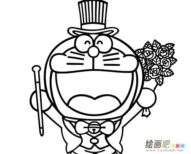 哆啦A梦动物简笔画步骤图片大全