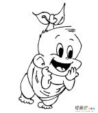 可爱宝宝人物简笔画步骤图片大全