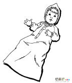 小婴儿人物简笔画步骤图片大全